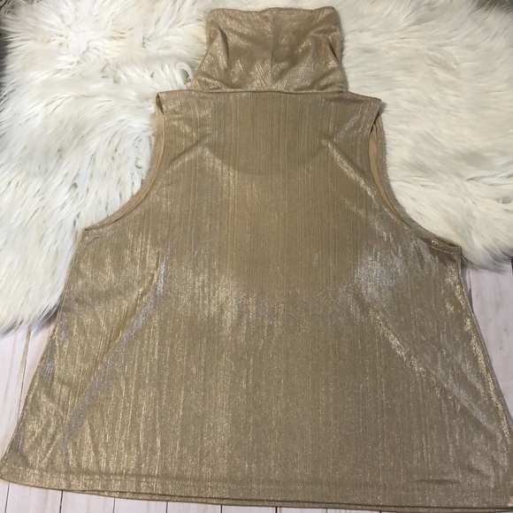 Jack by BB Jack cowl neck shimmery gold tank size M. NWT - Picture 5 of 9